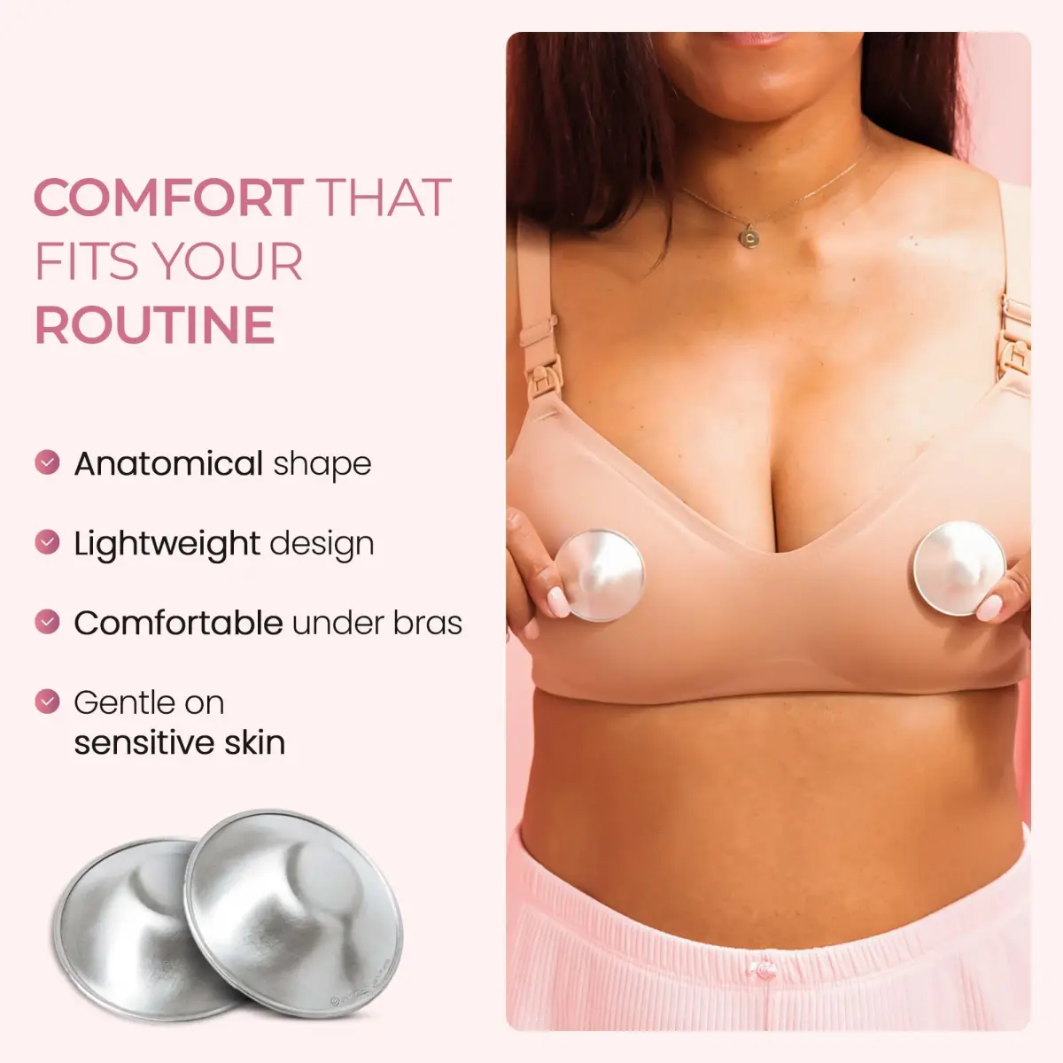 Silverette Sterling Silver Nursing Cups Large | FDA-Registered, Handmade in Italy - view 7