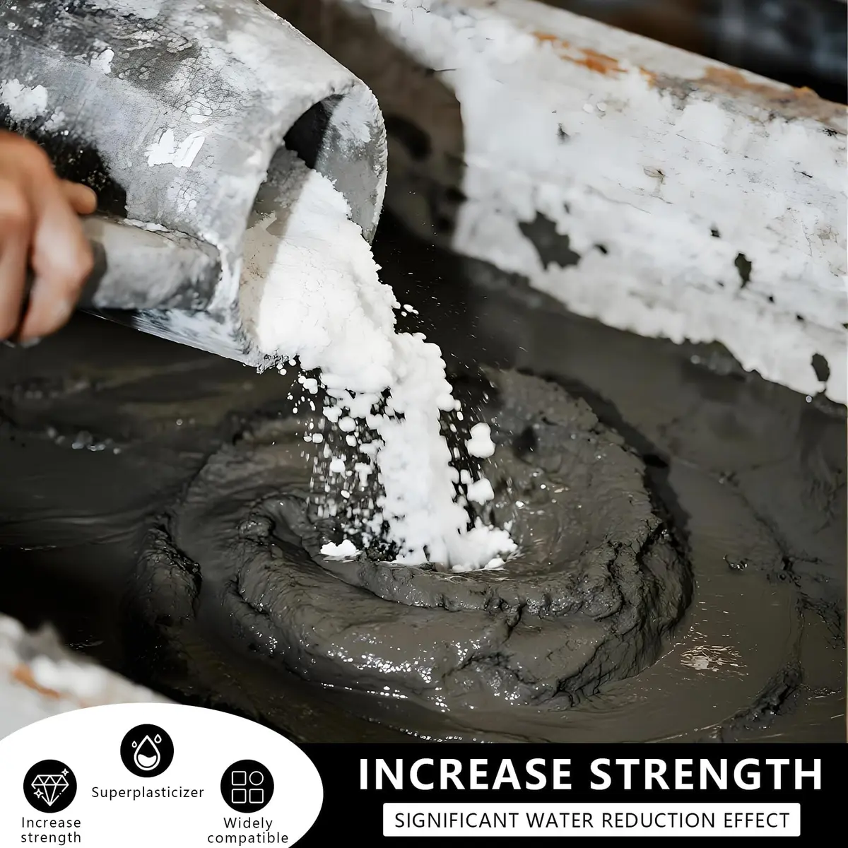 GOODTAKE Concrete Super Plasticizer 2.27 kg (5 Pounds) | High Range Water Reducer for Superior Strength and Workability - view 6