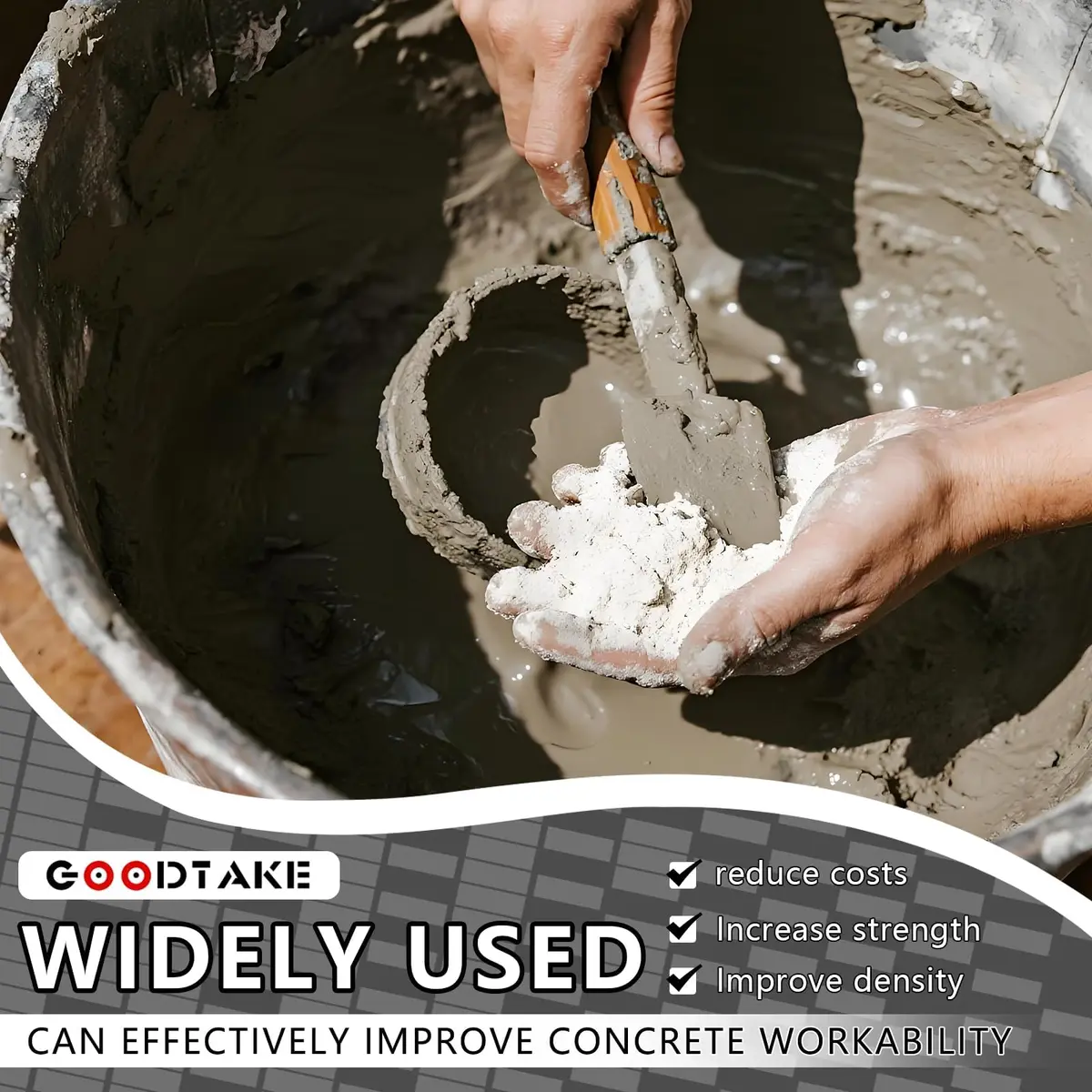 GOODTAKE Concrete Super Plasticizer 2.27 kg (5 Pounds) | High Range Water Reducer for Superior Strength and Workability - view 2