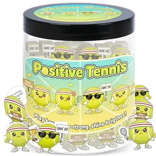 DEARMINE Positive Tennis Jar with 60 Affirmation Cards | Daily Encouragement & Focus - main product image