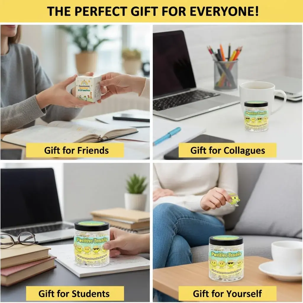 DEARMINE Positive Tennis Jar with 60 Affirmation Cards | Daily Encouragement & Focus - view 5