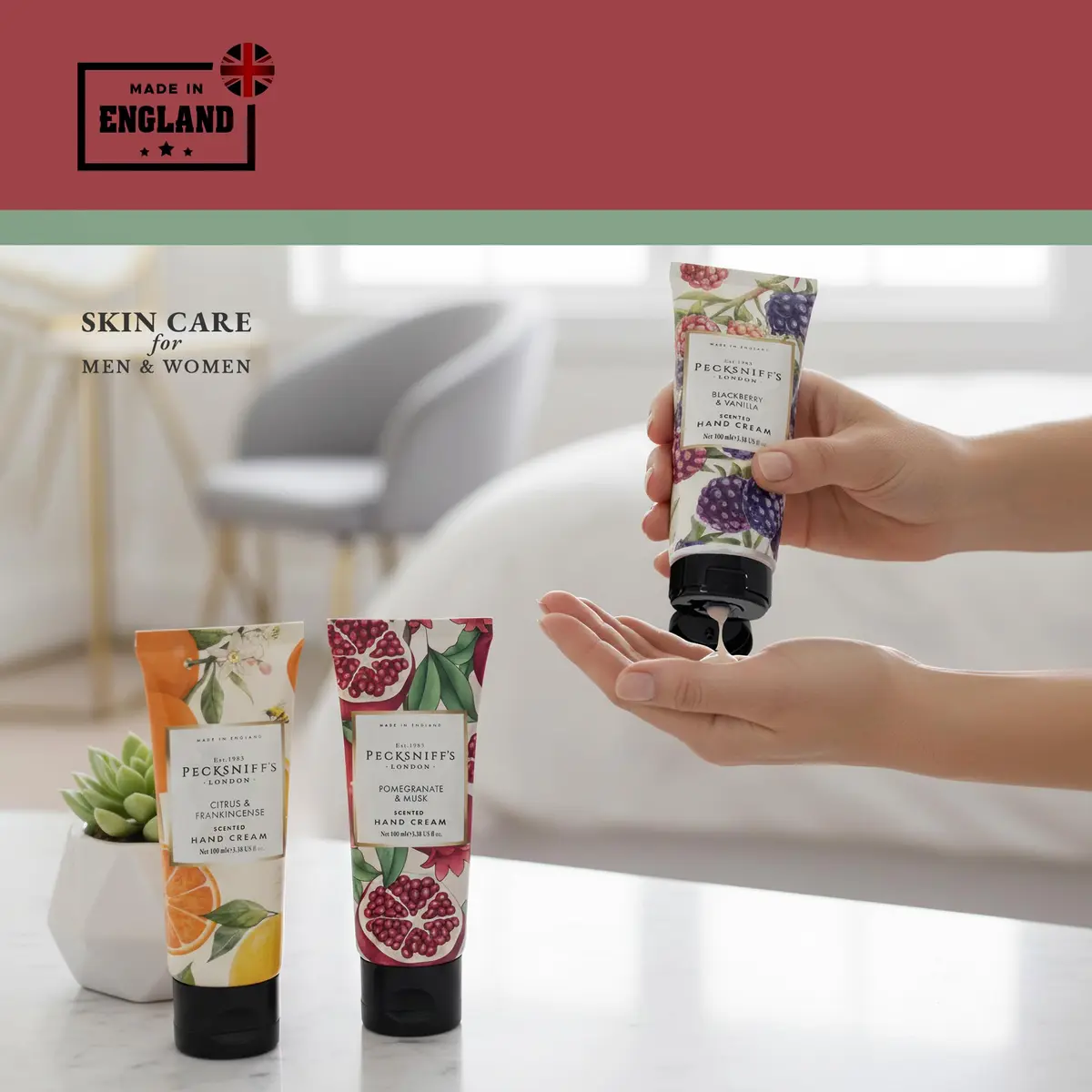 Pecksniff's Luxury Hand Cream – Moisturizing Skincare for Women & Men, 3x100ml | Enchanted Winter Scents - view 6