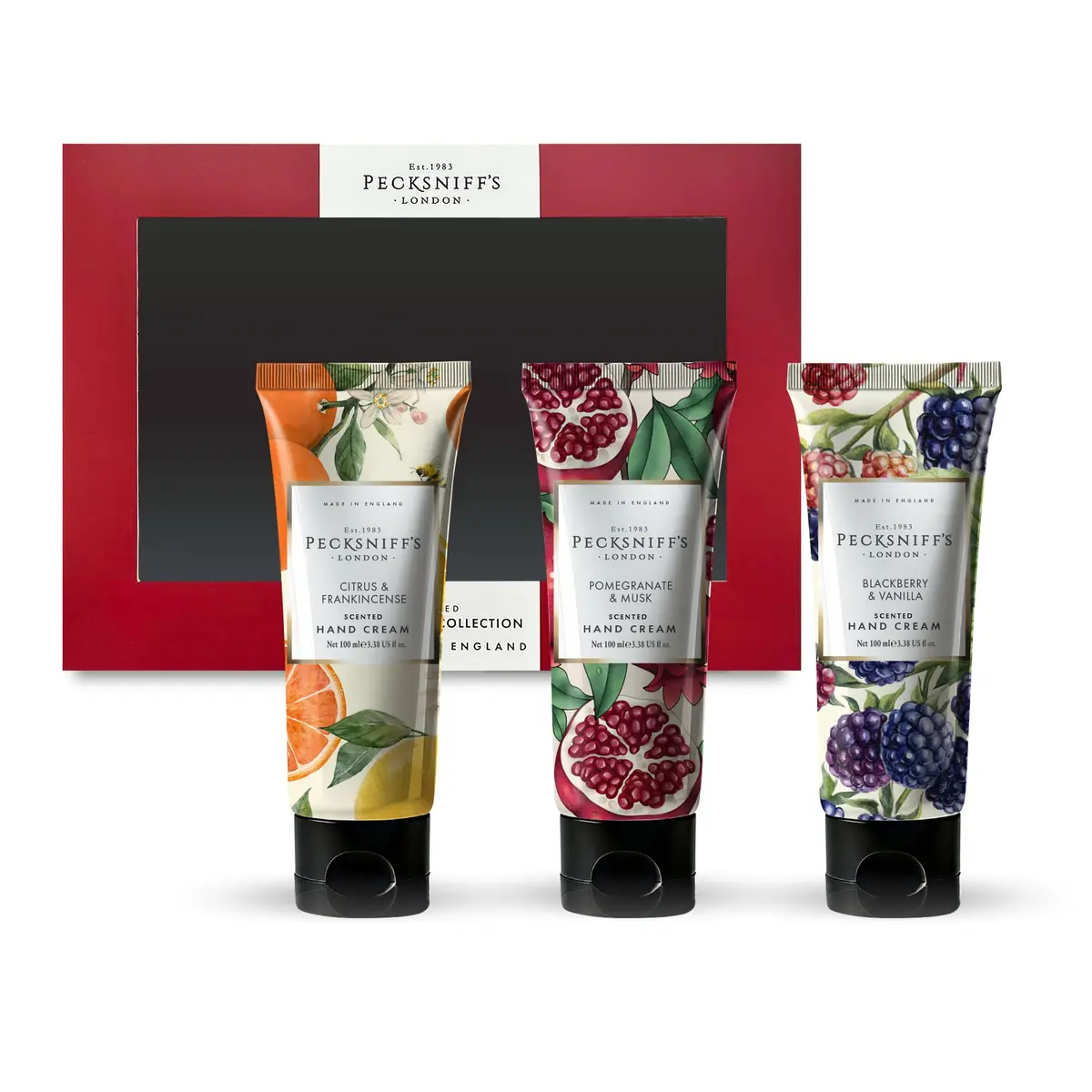 Pecksniff's Luxury Hand Cream – Moisturizing Skincare for Women & Men, 3x100ml | Enchanted Winter Scents - view 2