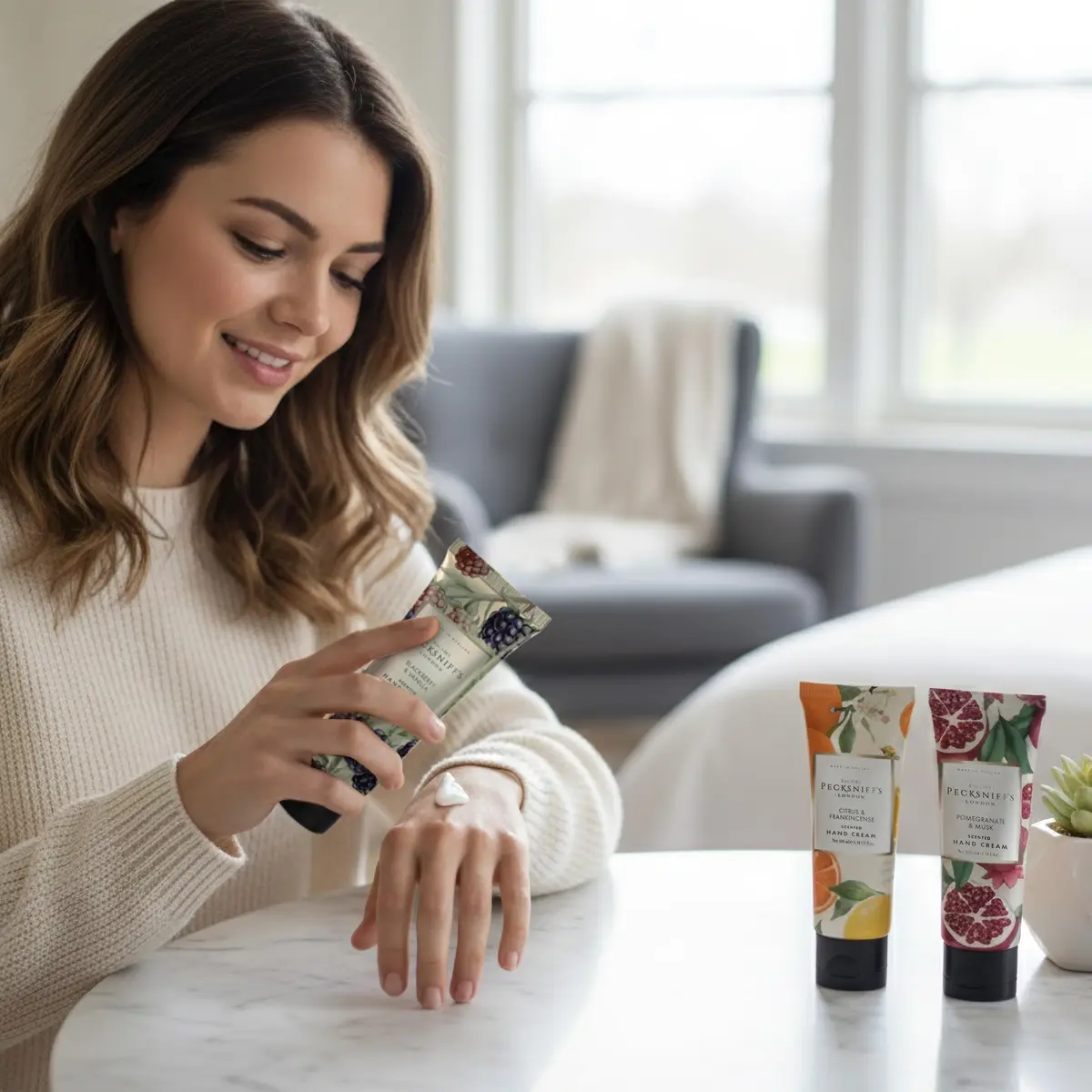 Pecksniff's Luxury Hand Cream – Moisturizing Skincare for Women & Men, 3x100ml | Enchanted Winter Scents - view 4