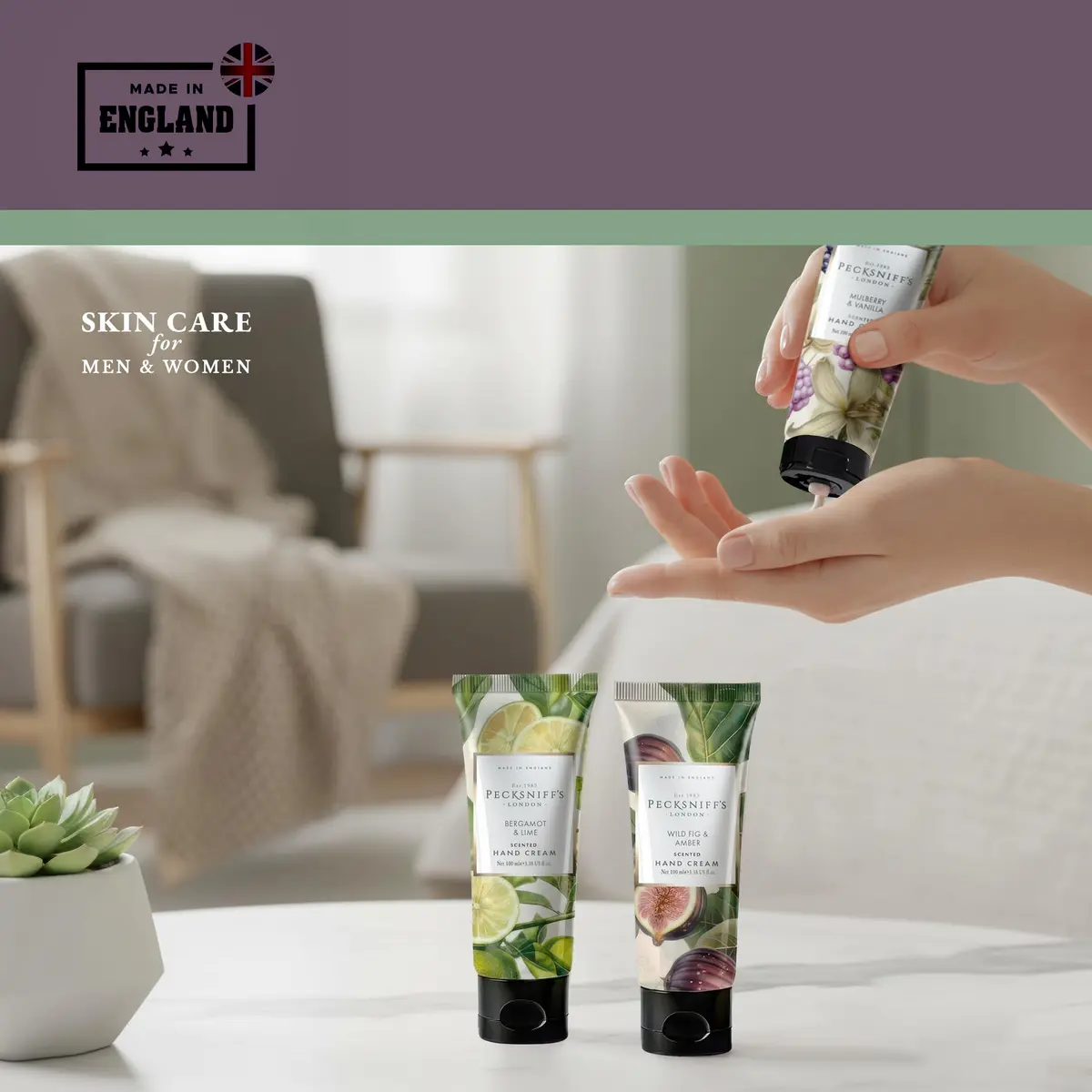 Pecksniff's Luxury Hand Cream Gift Set – Wildwood Collection, 3 x 100ml Moisturizers for Hands, Designed in England - view 6