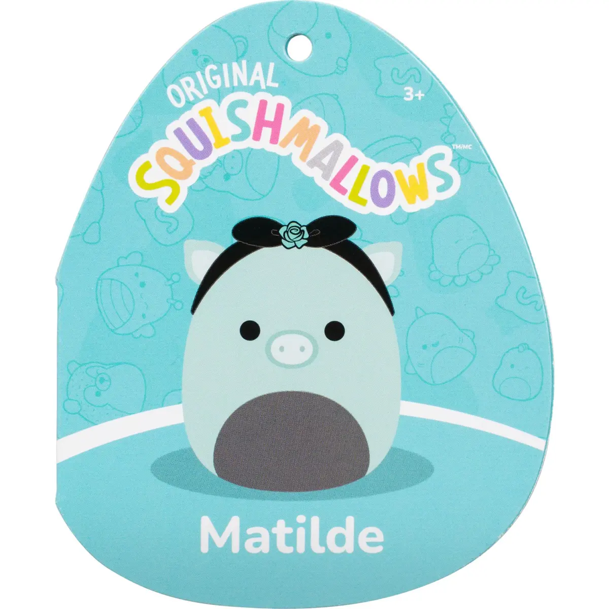 Squishmallows Original 8in Matilde the Teal Pig with Rose Headband | Ultrasoft Plush Toy for Kids - view 5