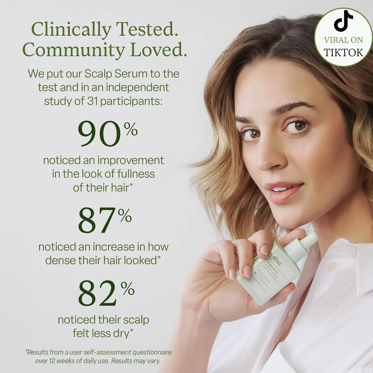Divi Scalp Serum for Thinning Hair 30ml | Clinically Tested Nourishing Formula with Amino Acids & Rosemary Oil - view 3
