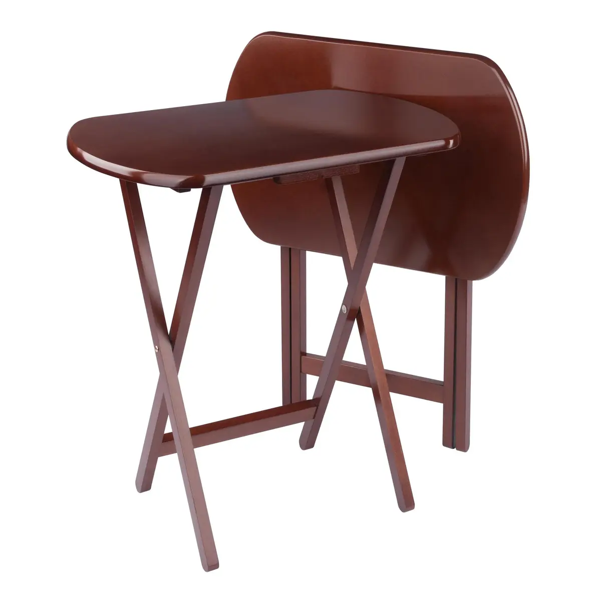Winsome Corbett Set of 2 Oversized Foldable Snack Tables | Space-Saving, Durable, Easy to Store (70-120 chars) - main product image
