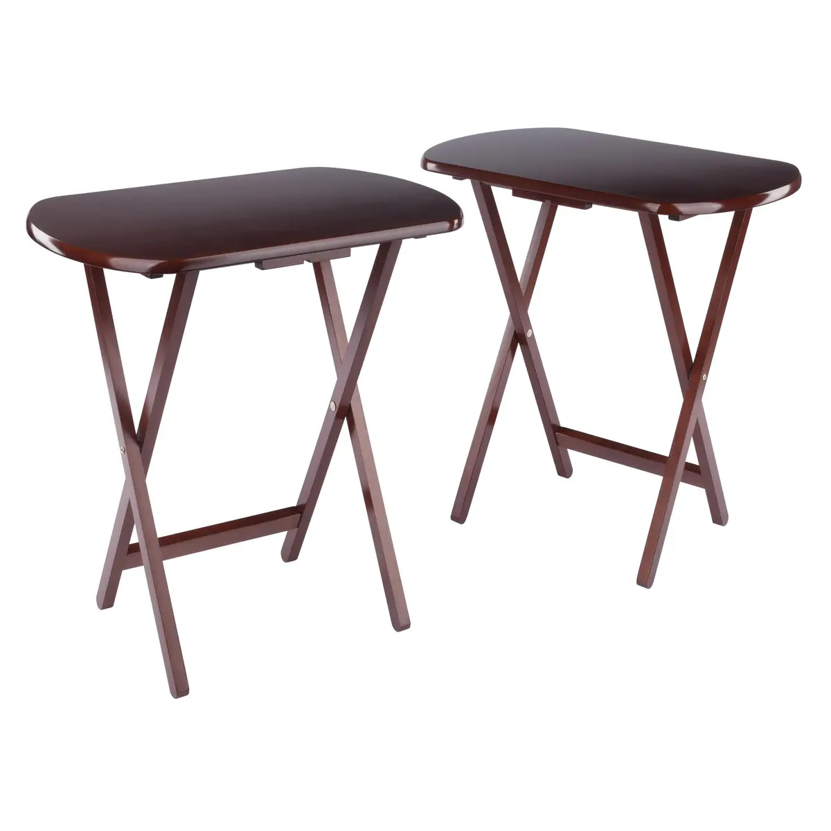 Winsome Corbett Set of 2 Oversized Foldable Snack Tables | Space-Saving, Durable, Easy to Store (70-120 chars) - view 3