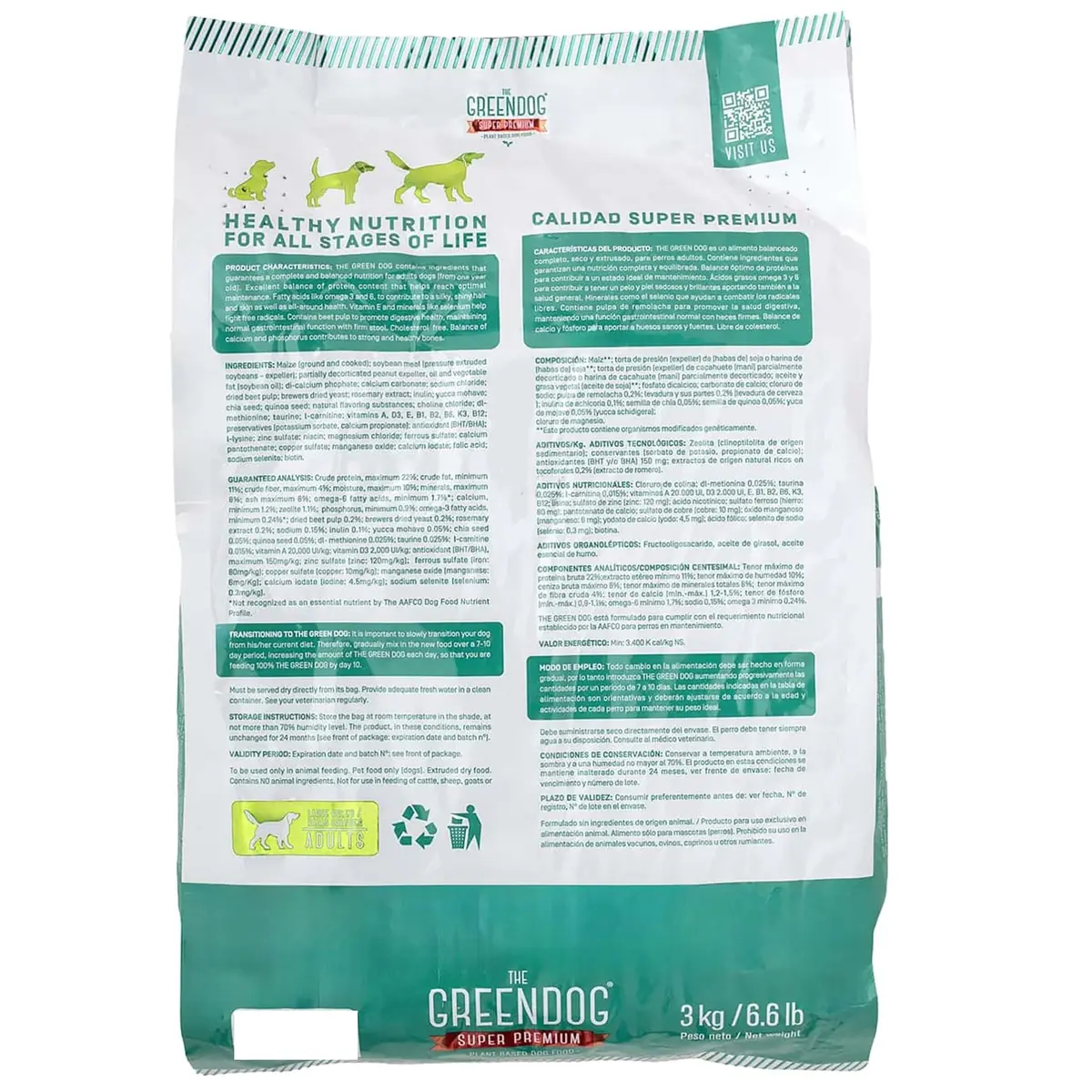 The Green Dog Vegan Dog Food 6.6 lb | Plant-Based Complete Nutrition for Adult Dogs - view 3