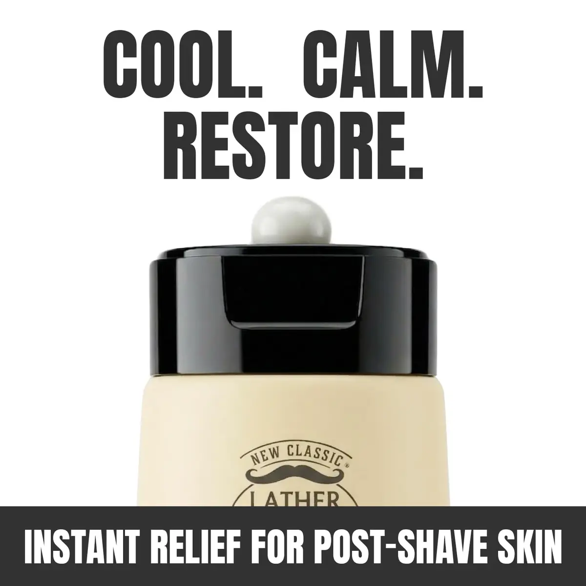 Lather & Wood Unscented Aftershave Balm for Men – Soothes Razor Burn, Hydrates & Restores Skin – Alcohol Free, Non-Greasy Formula - 2oz - view 2