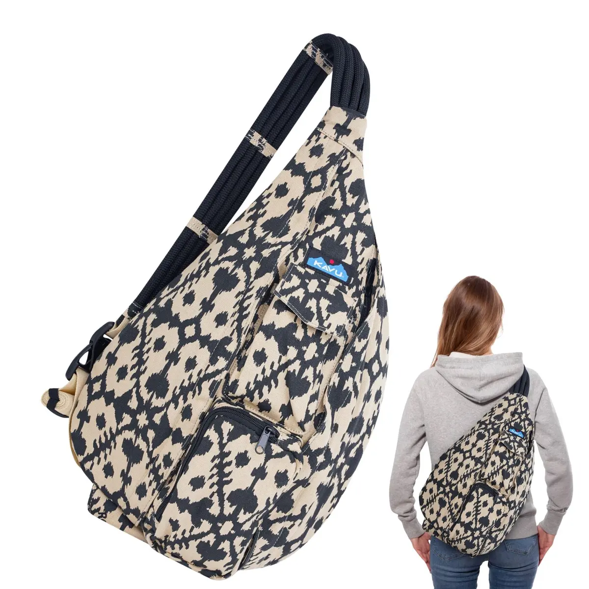 KAVU Original Rope Bag, Cotton Canvas Crossbody | Iconic 10L Travel & Lifestyle Sling - view 2