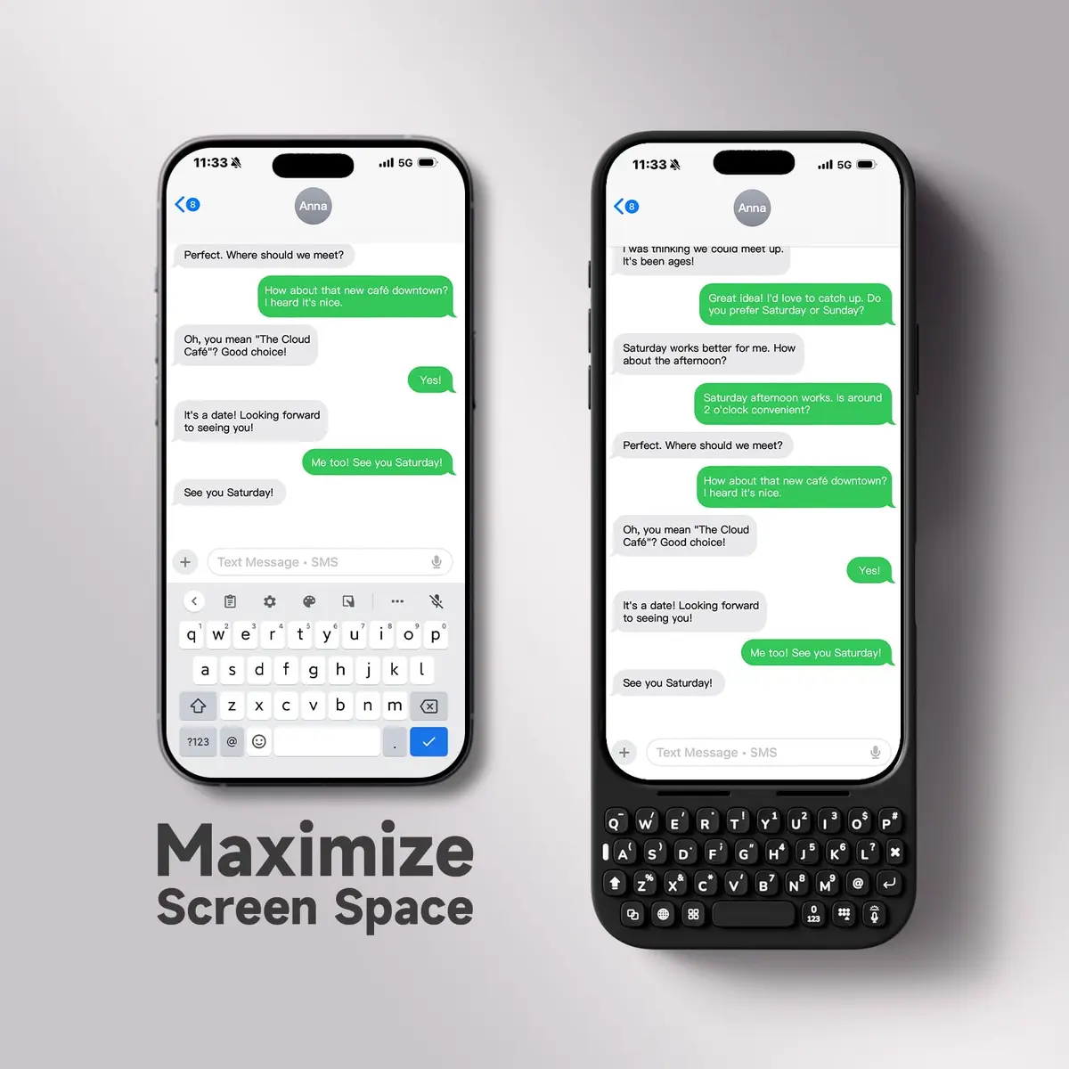 Akko MetaKey Keyboard for iPhone 16 Pro Max with Magnetic Support & Backlight | Space Black - view 4