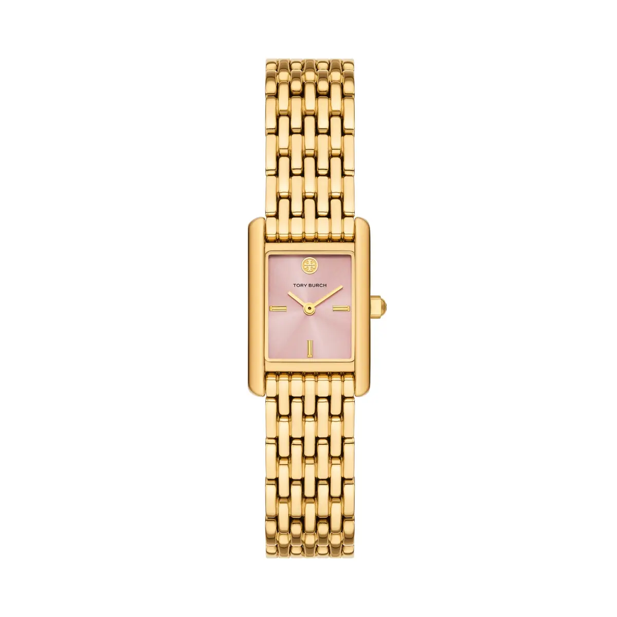 Tory Burch Women's Small Eleanor Gold-Tone Stainless Steel Watch (Model: TBW1095) | Elegant Gold & Pink Dial, 20mm Case, Quartz Movement - main product image