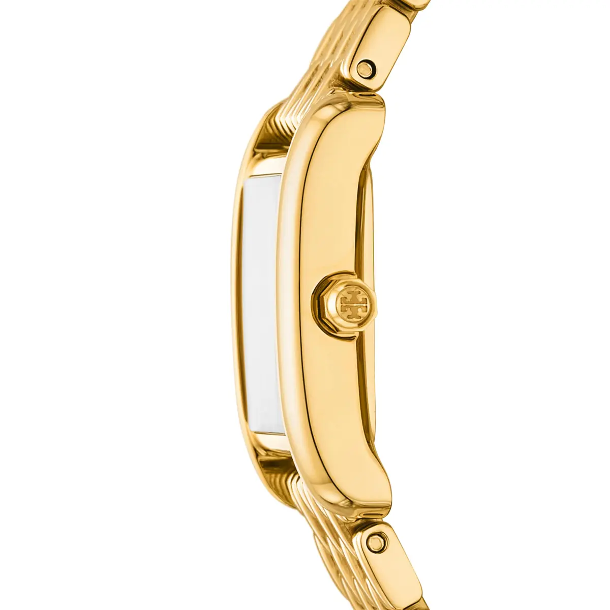 Tory Burch Women's Small Eleanor Gold-Tone Stainless Steel Watch (Model: TBW1095) | Elegant Gold & Pink Dial, 20mm Case, Quartz Movement - view 3