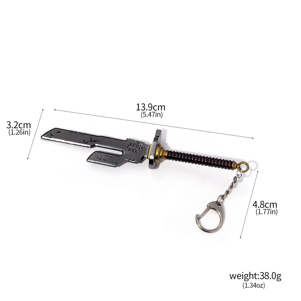SONGCHANGJEWELRY Fushiguro Toji Inspired Keychain – Engraved Cursed Weapon – Dark Anime Gift for JJK Fans - view 9