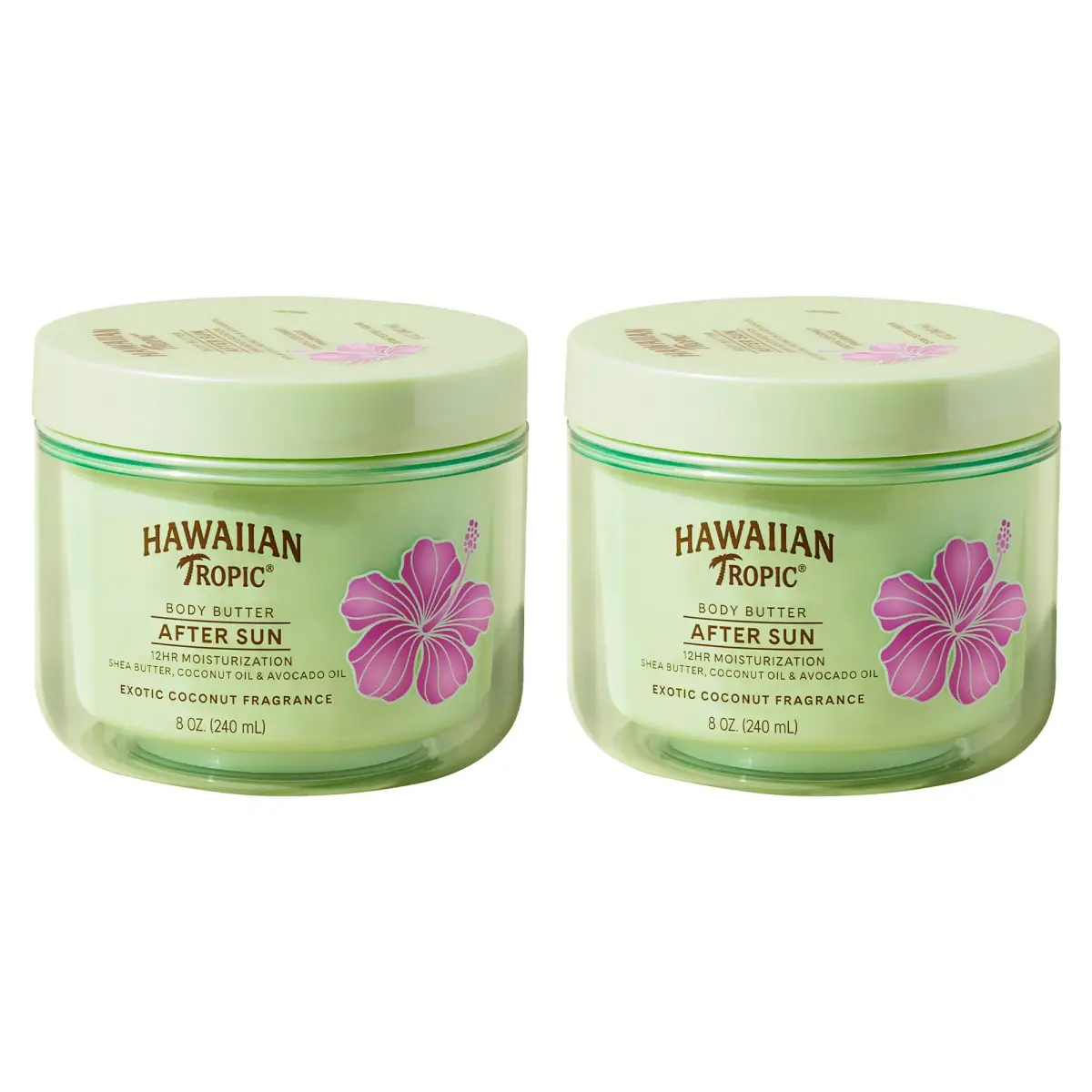 Hawaiian Tropic Coconut After Sun Body Butter 473ml (16 Fl Oz) Twin Pack | Hydrates & Soothes Sun-Exposed Skin - main product image
