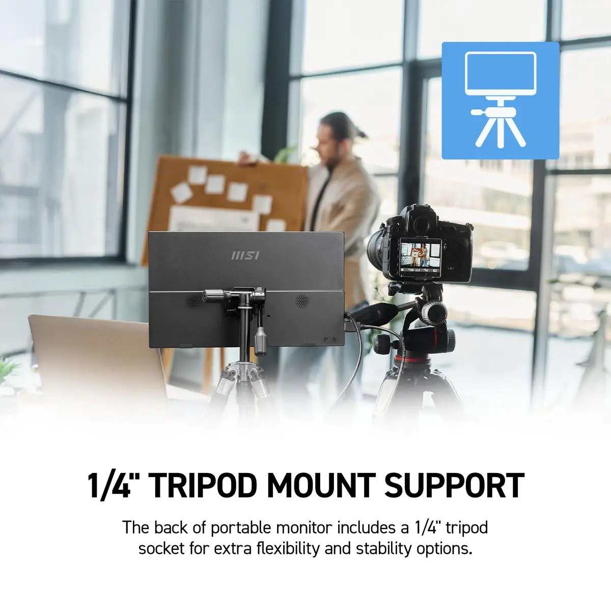 msi Pro MP165 E6 Portable Monitor 15.6" FHD IPS 1080p | Ultra Slim & Light, USB-C & HDMI - view 4