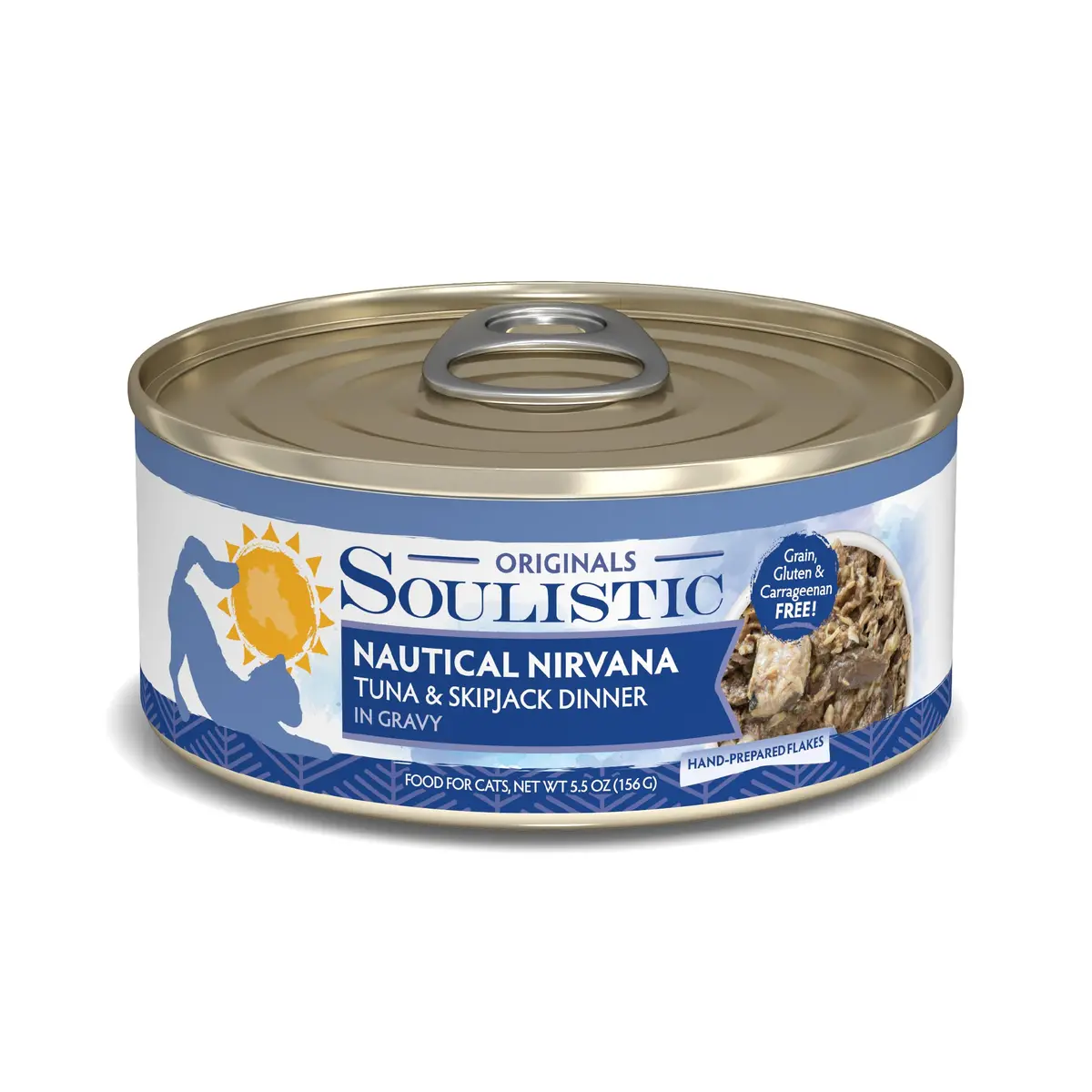 Soulistic Originals Wet Cat Food Nautical Nirvana Tuna & Skipjack 5.5oz Can Pack of 8 | Ocean-Inspired Nourishment - main product image