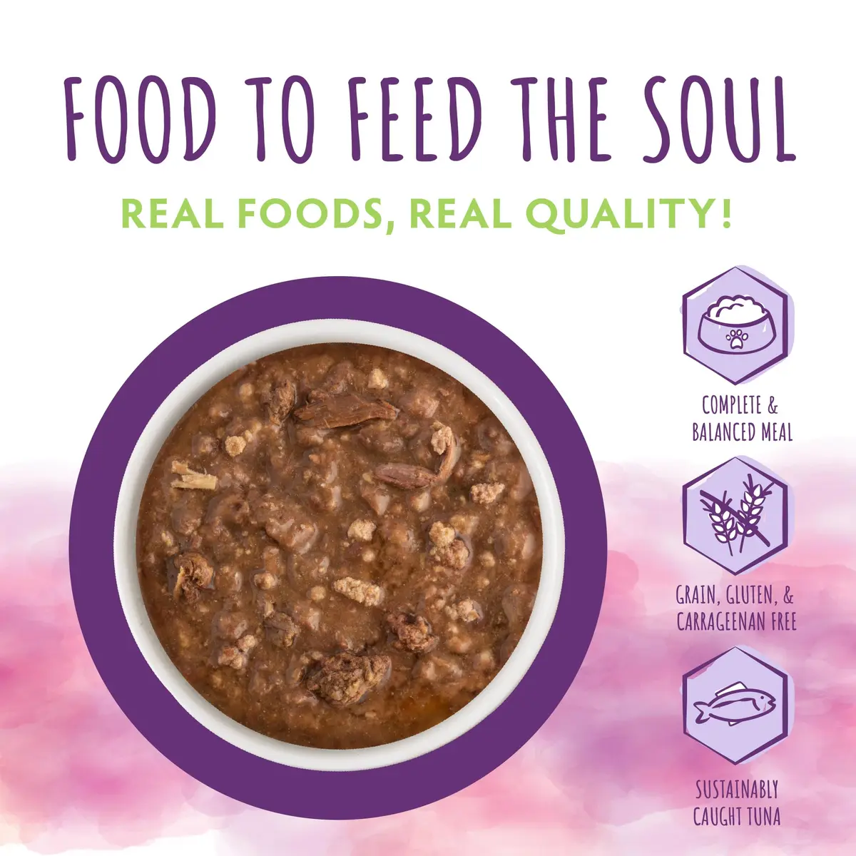 Soulistic Moist and Tender, Tuna and Lamb Dinner in Gravy, 3oz Pouch | High-Quality Cat Food with Natural Hydration - view 3