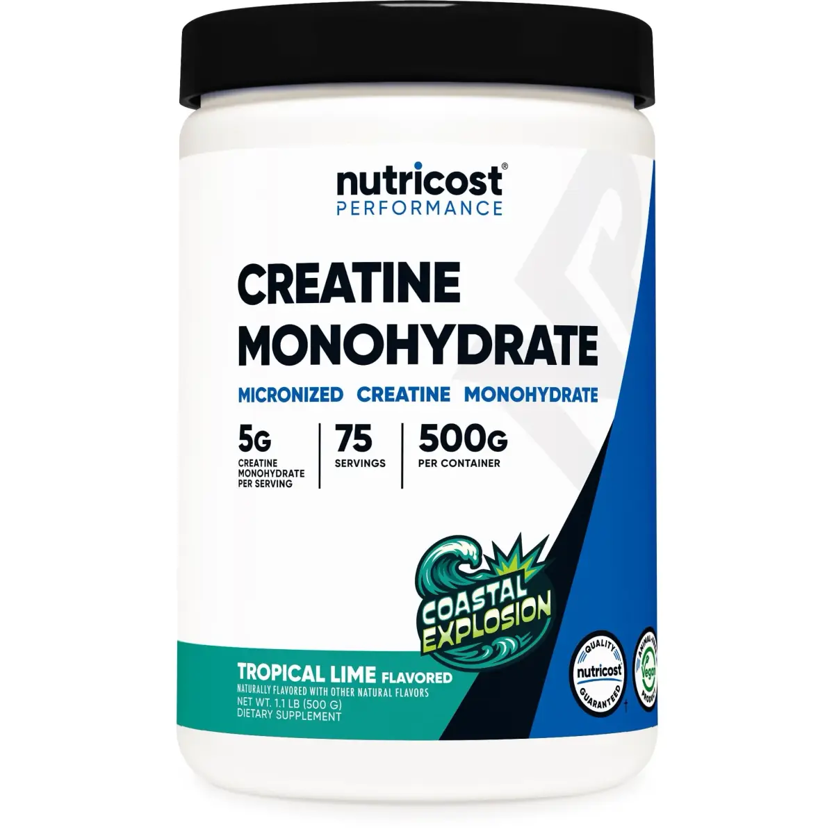 Nutricost Micronized Creatine Monohydrate Powder 500 Gram (17.9 oz) | NSF Certified, GMP Compliant Facility - main product image
