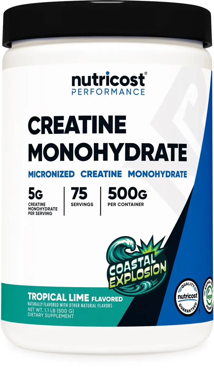 Nutricost Micronized Creatine Monohydrate Powder 500 Gram (17.9 oz) | NSF Certified, GMP Compliant Facility - main product image