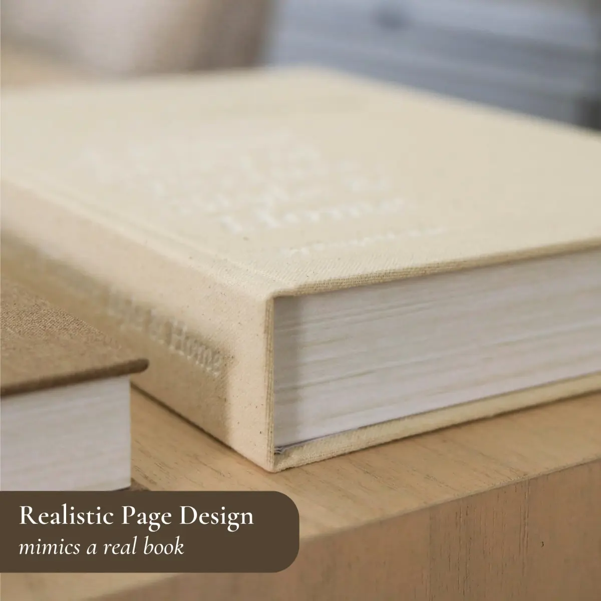 Paige McRae Home & Decor Linen Decorative Books Set | 27.9 x 20.3 cm (11x8") & 25.4 x 17.8 cm (10x7") - view 2