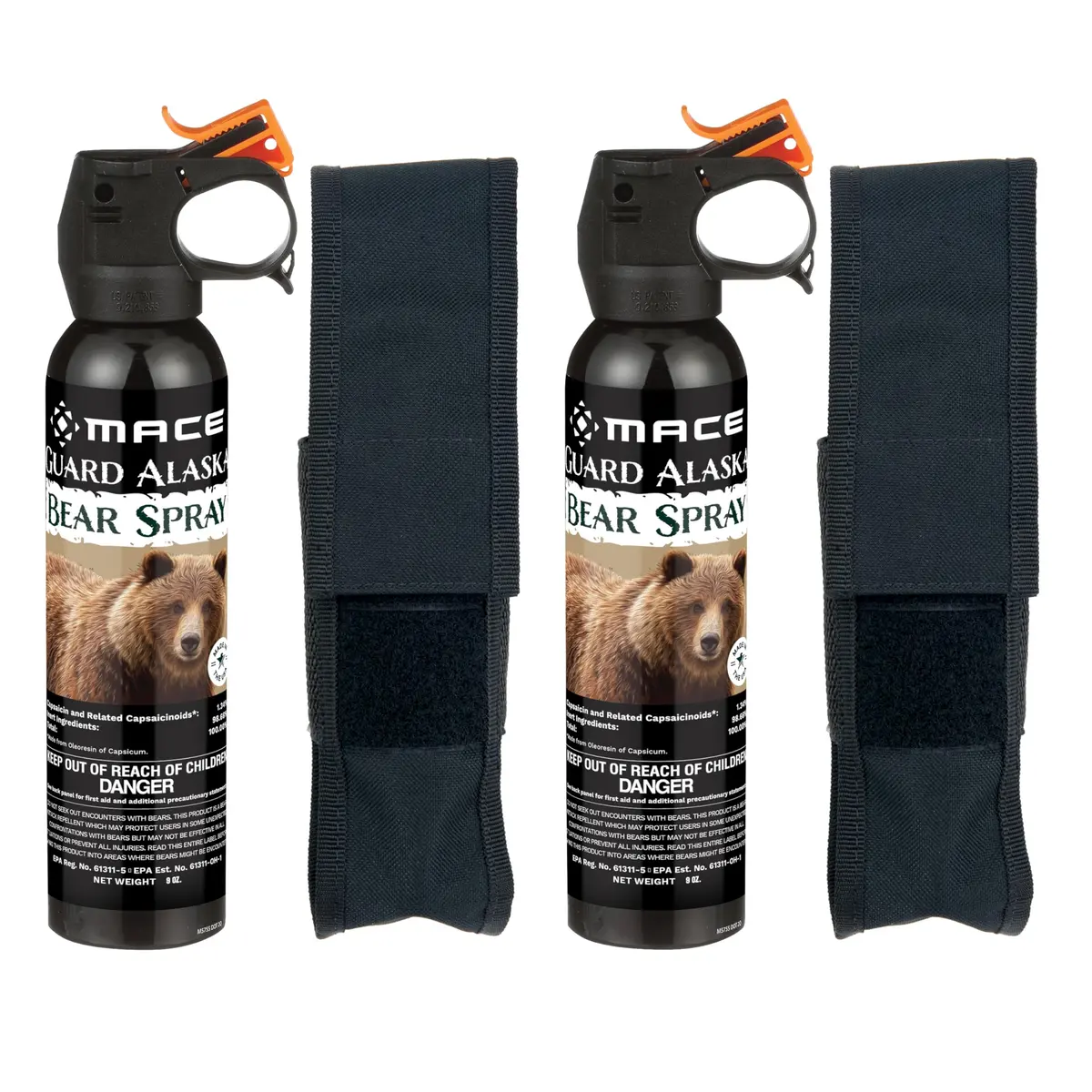 Mace Bear Spray 2-Pack Max Strength 9 oz | Wildlife Safe Deterrent for Hiking & Camping - main product image