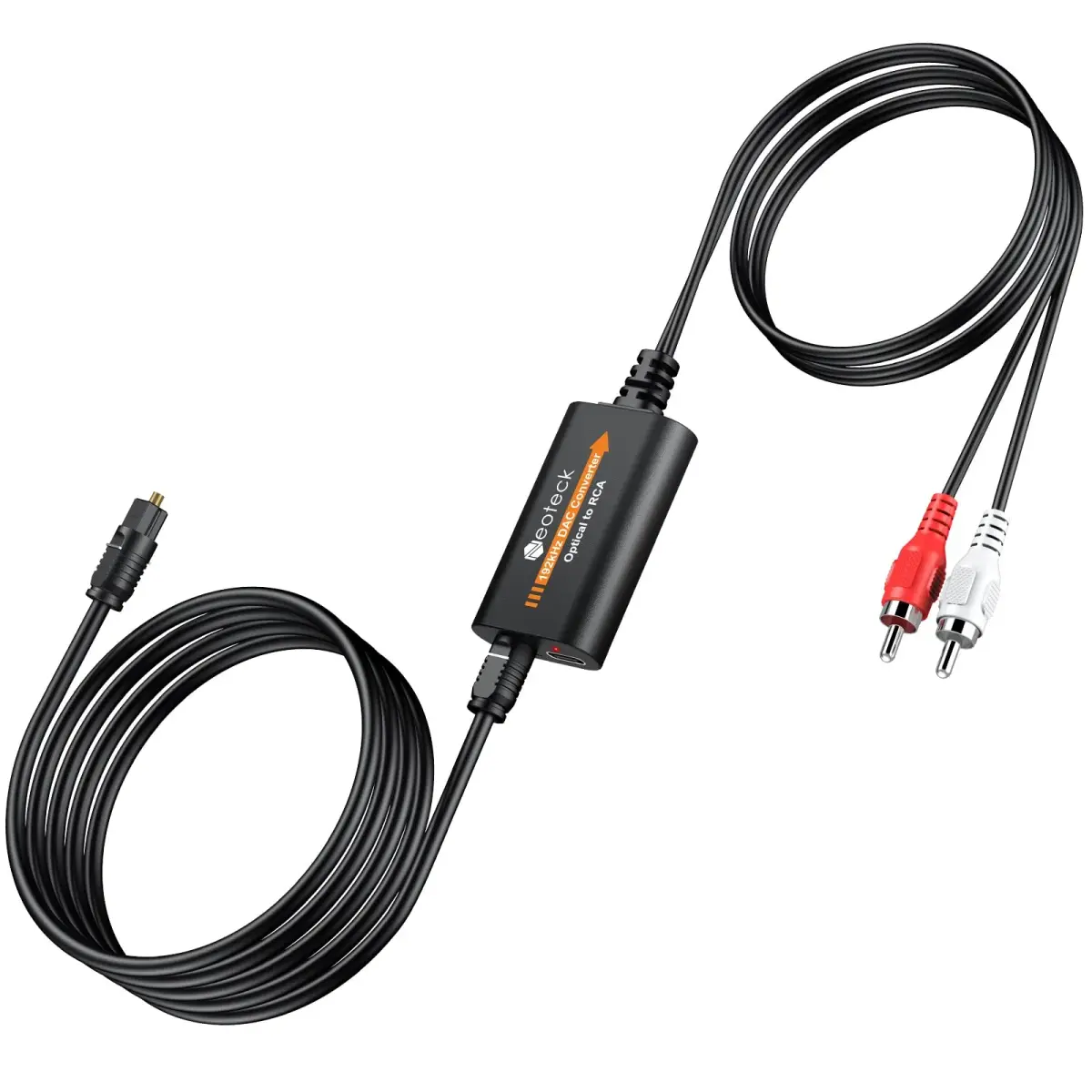 Neoteck 192kHz DAC Converter with 1.8m Optical to RCA Cable | High-Fidelity Audio Conversion - main product image