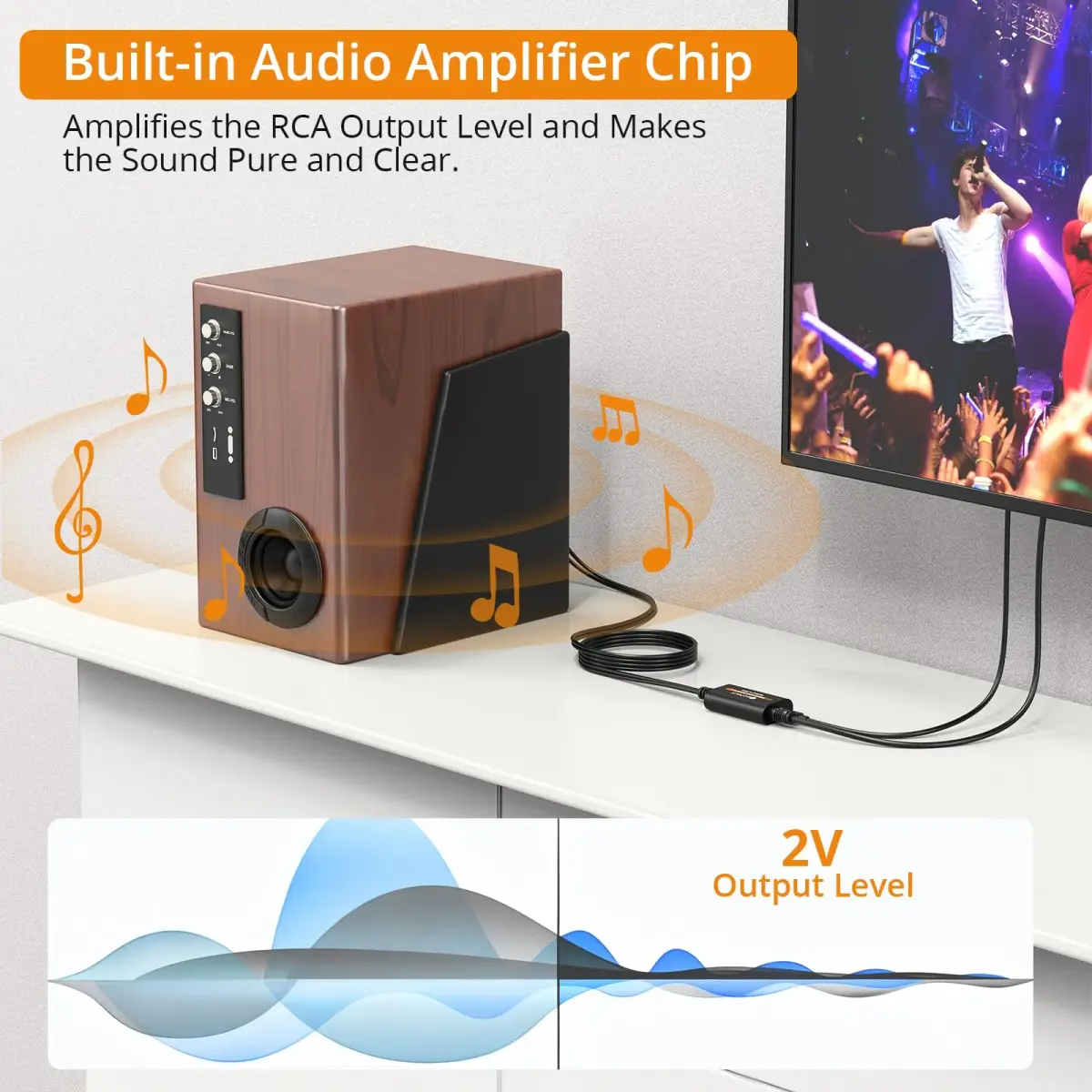 Neoteck 192kHz DAC Converter with 1.8m Optical to RCA Cable | High-Fidelity Audio Conversion - view 3