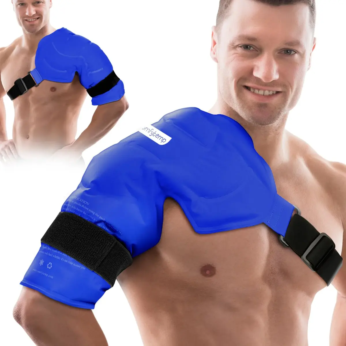 Comfytemp Shoulder Ice Pack Wrap Rotator Cuff Therapy Large/X-Large | Dual-Fabric Design for Targeted Relief - main product image