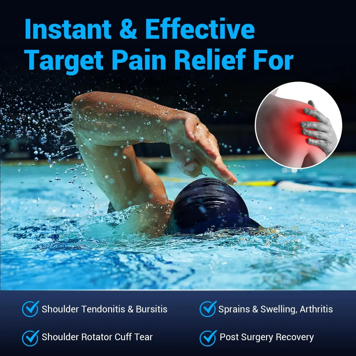 Comfytemp Shoulder Ice Pack Wrap Rotator Cuff Therapy Large/X-Large | Dual-Fabric Design for Targeted Relief - view 7