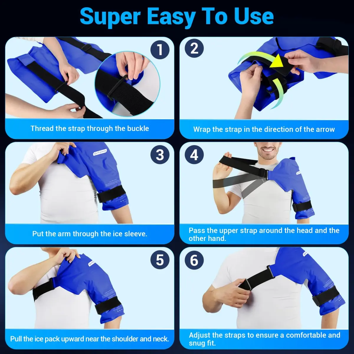 Comfytemp Shoulder Ice Pack Wrap Rotator Cuff Therapy Large/X-Large | Dual-Fabric Design for Targeted Relief - view 4