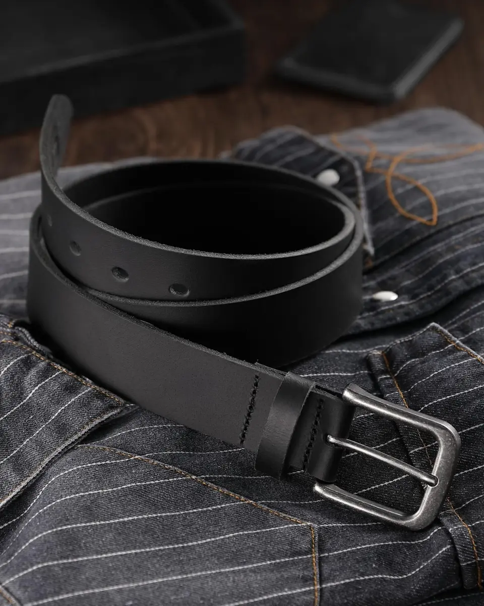 CHAOREN Mens Belts Leather 35mm for Jeans | Durable Full-Grain Leather, Classic Style, Casual Fit - view 4