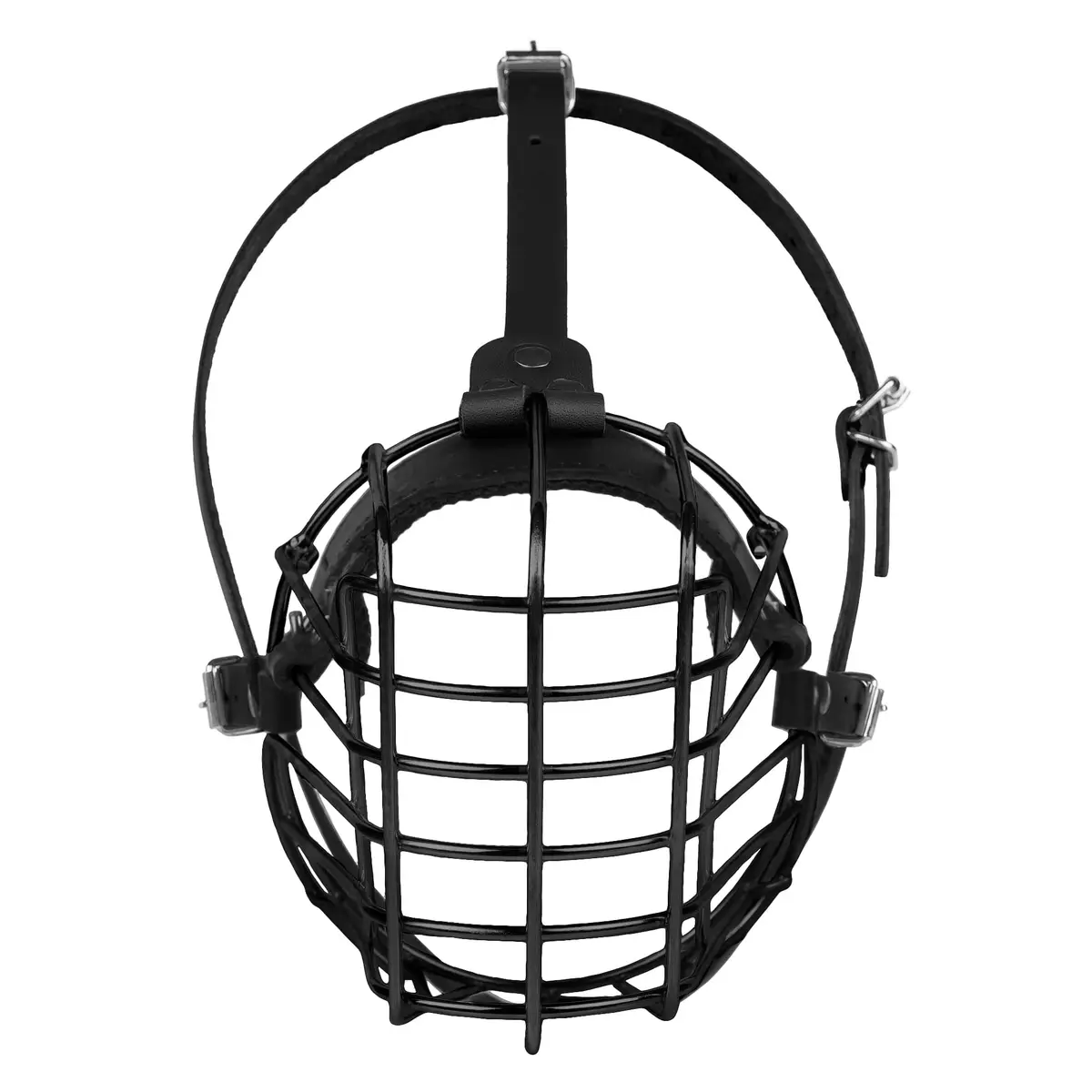 BUDKAS German Shepherd Dog Muzzle Metal Basket Size L | Adjustable Durable Leather Straps - view 7