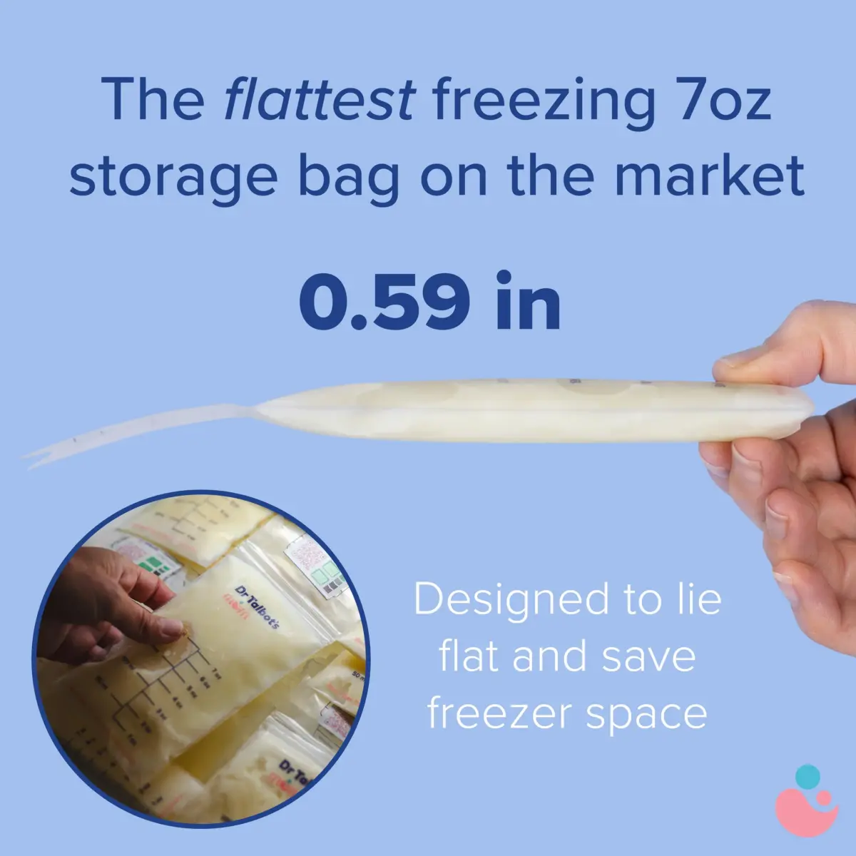 Dr. Talbot's Mom MilkFresh Breastmilk Storage Bags 100 Count (2 x 50 Bags) | BPA-Free & Puncture-Resistant - view 2