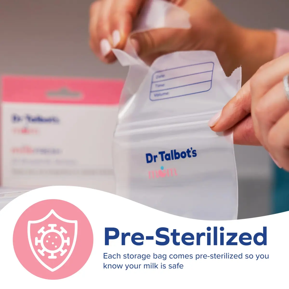 Dr. Talbot's Mom MilkFresh Breastmilk Storage Bags 100 Count (2 x 50 Bags) | BPA-Free & Puncture-Resistant - view 4