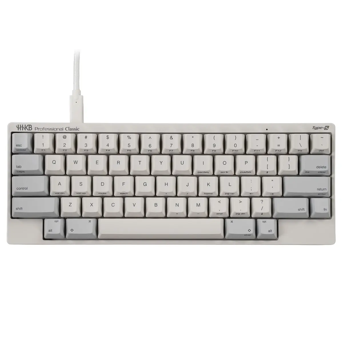 HHKB Happy Hacking Keyboard Professional Classic Type-S White | Silent Topre Switches, Compact 60-Key Layout - main product image