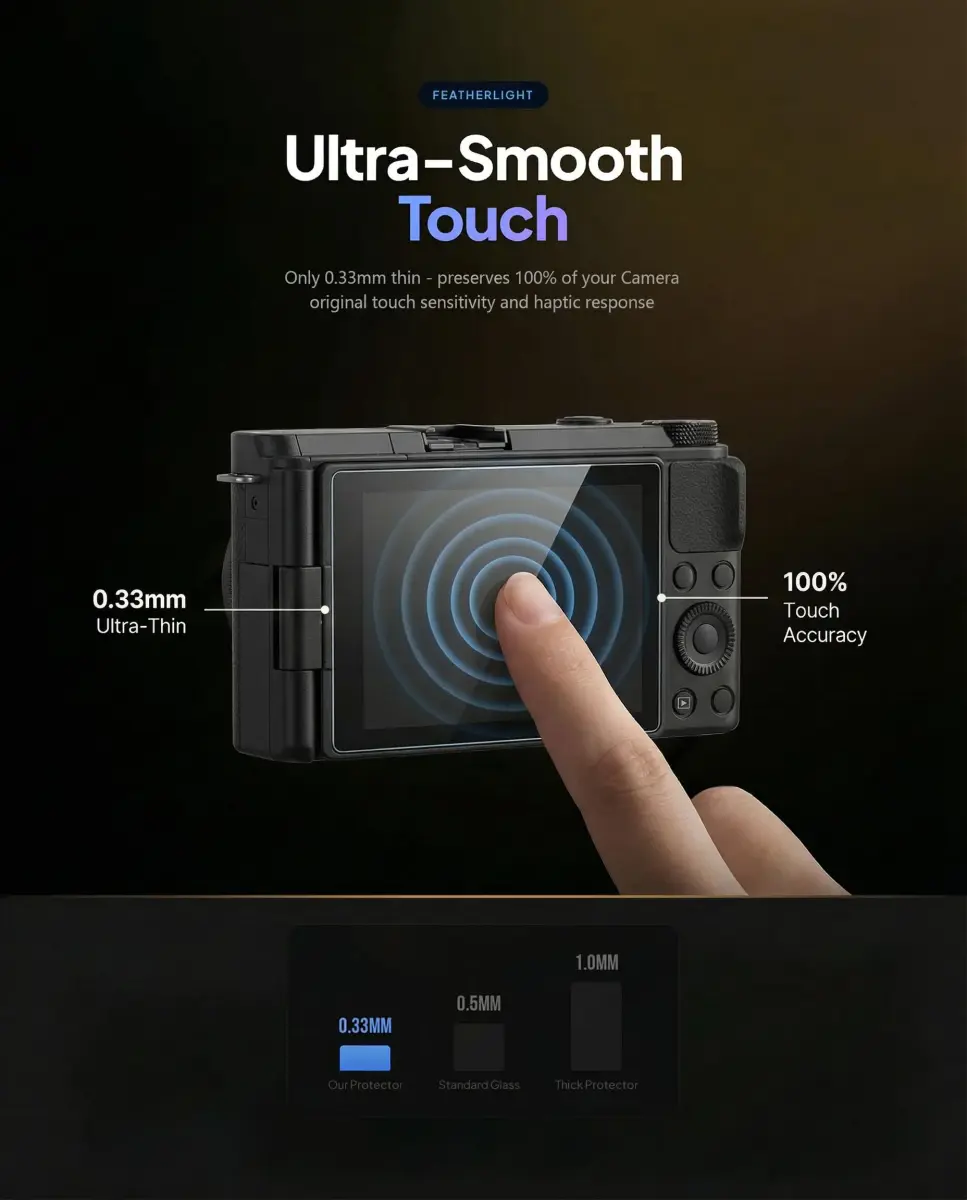 iDaPro Tempered Glass Screen Protector for Nikon ZR/RED Z Camera 3-Pack | 9H Hardness, Anti-Glare, Bubble-Free - view 6