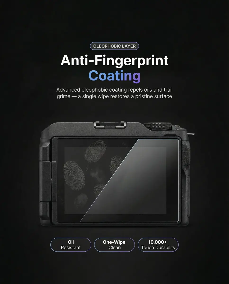 iDaPro Tempered Glass Screen Protector for Nikon ZR/RED Z Camera 3-Pack | 9H Hardness, Anti-Glare, Bubble-Free - view 7