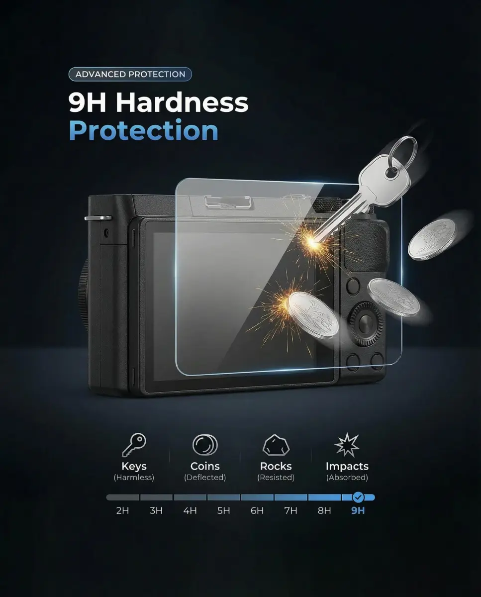 iDaPro Tempered Glass Screen Protector for Nikon ZR/RED Z Camera 3-Pack | 9H Hardness, Anti-Glare, Bubble-Free - view 2