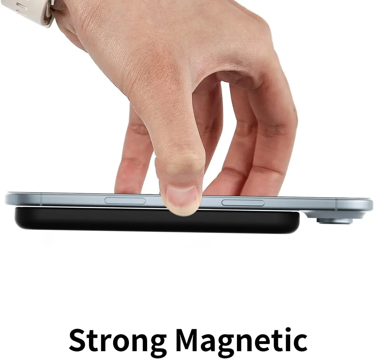 oakxco Black Silicone Case for iPhone Air Magsafe Battery Pack | Slim Fit Matte Finish - view 6