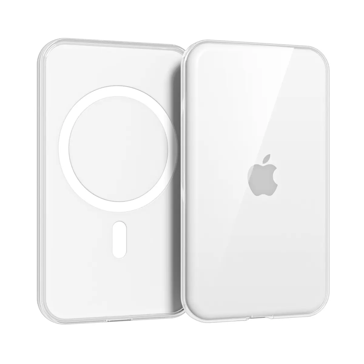 oakxco Clear Silicone Case for iPhone Air Magsafe Battery Pack | Slim Fit, Matte Finish - main product image