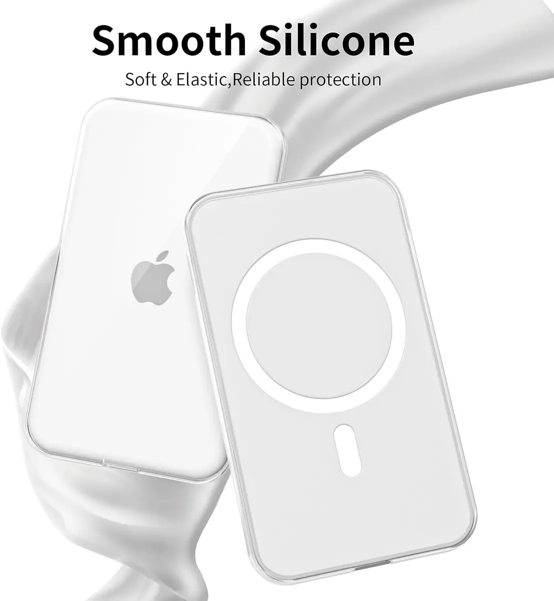 oakxco Clear Silicone Case for iPhone Air Magsafe Battery Pack | Slim Fit, Matte Finish - view 3
