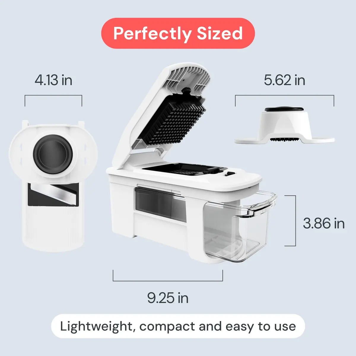 Fullstar Pro XL Vegetable Chopper & Mandoline Slicer 11-in-1 | 8 Stainless Steel Blades & Catch Tray - view 9