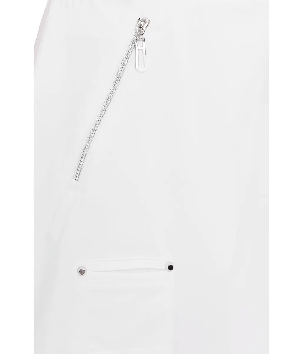 Jamie Sadock Women's 16" Skort with Built in Shorts | Tummy Tuck, White, Medium - view 5
