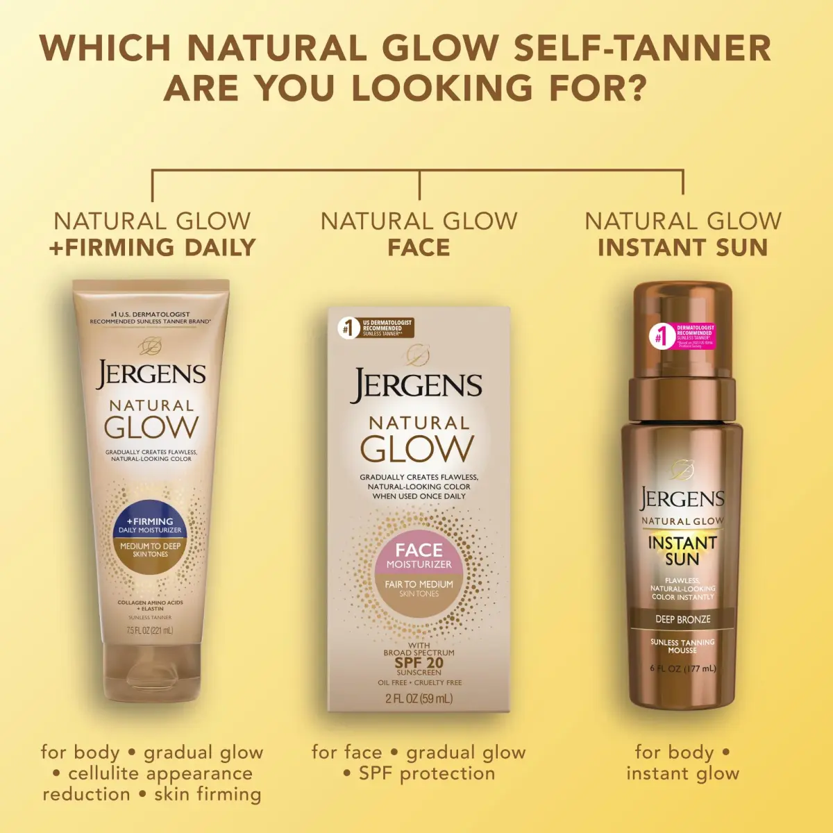Jergens Natural Glow +Firming Body Lotion, Medium to Deep Skin Tone, 7.5 Oz (222ml) Bottles (Pack of 4) | Gradual Self Tanner with Collagen & Elastin - view 9