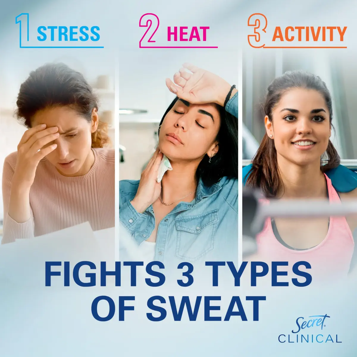 Secret Clinical Strength Antiperspirant Deodorant for Women, Invisible Solid, Completely Clean Scent, 19.2 oz (Pack of 12) | 72hr Sweat & Odor Protection - view 2