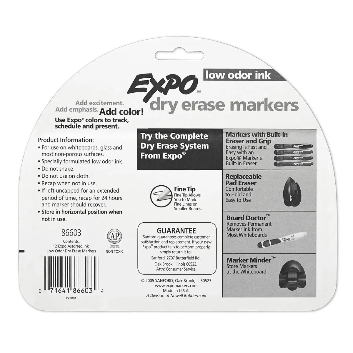 EXPO Low Odor Dry Erase Markers, Fine Tip, Assorted Colors, 96 Count | Bulk Pack Marking Pens for Classrooms & Offices - view 9