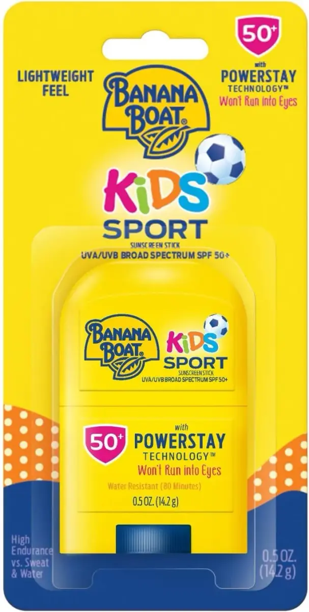 Banana Boat Sport Kids Sunscreen Stick SPF 50, 156g (5.5 oz) | Tear-Free, Water-Resistant Sunblock for Sensitive Skin - main product image
